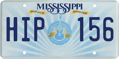 MS license plate HIP156