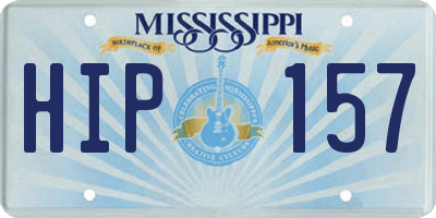 MS license plate HIP157