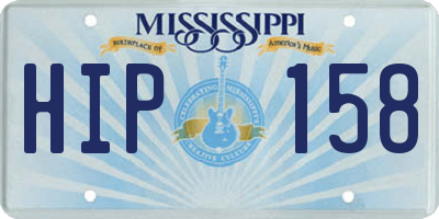 MS license plate HIP158