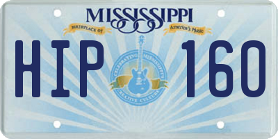 MS license plate HIP160