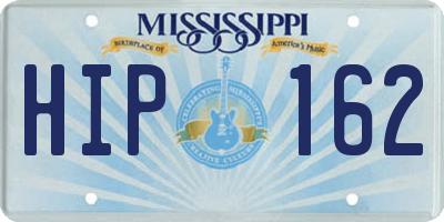 MS license plate HIP162