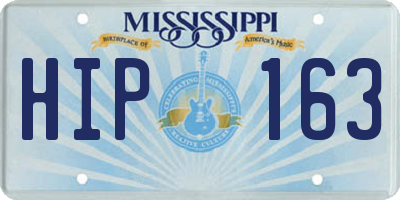 MS license plate HIP163