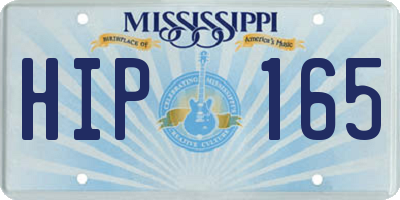 MS license plate HIP165