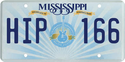 MS license plate HIP166