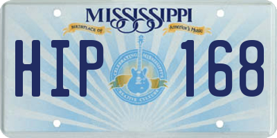 MS license plate HIP168