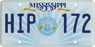 MS license plate HIP172