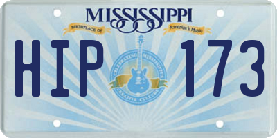 MS license plate HIP173