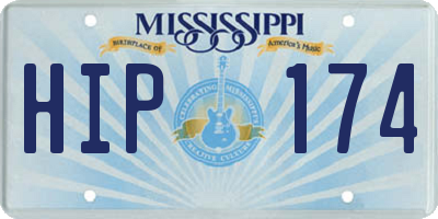 MS license plate HIP174