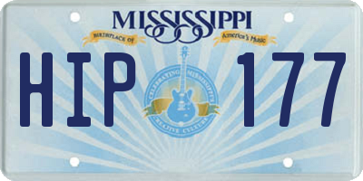 MS license plate HIP177