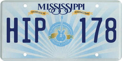 MS license plate HIP178