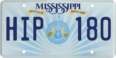 MS license plate HIP180