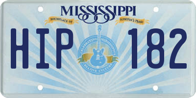 MS license plate HIP182