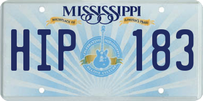 MS license plate HIP183