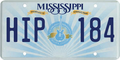 MS license plate HIP184