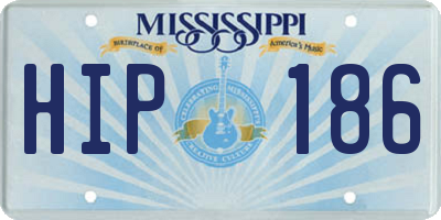 MS license plate HIP186