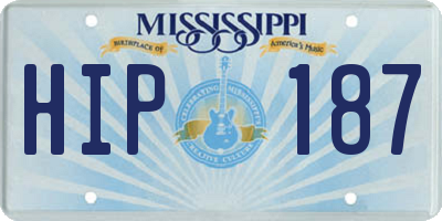 MS license plate HIP187