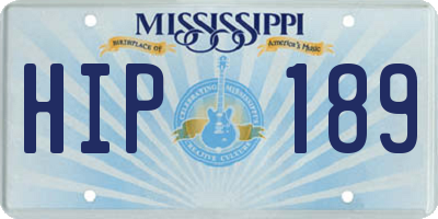 MS license plate HIP189