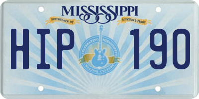 MS license plate HIP190