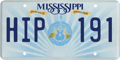 MS license plate HIP191