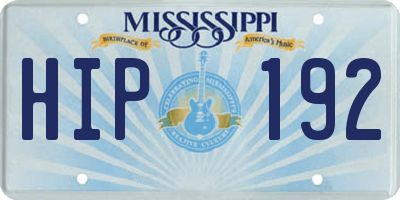 MS license plate HIP192