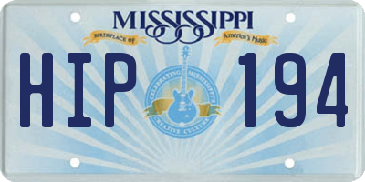 MS license plate HIP194