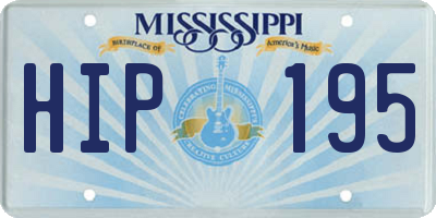 MS license plate HIP195