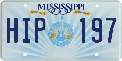 MS license plate HIP197