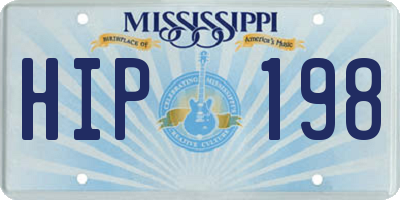MS license plate HIP198