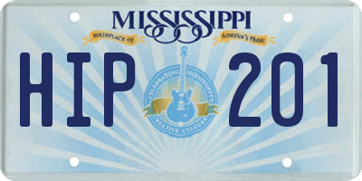 MS license plate HIP201