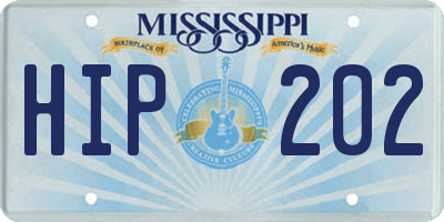 MS license plate HIP202