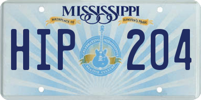 MS license plate HIP204