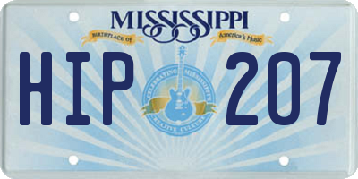 MS license plate HIP207