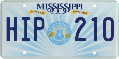 MS license plate HIP210