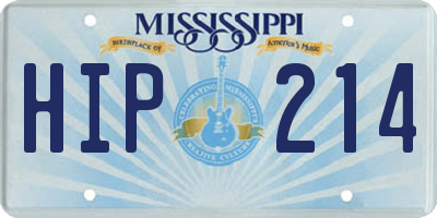 MS license plate HIP214