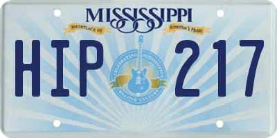 MS license plate HIP217