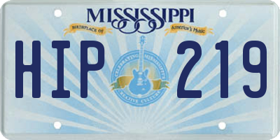MS license plate HIP219