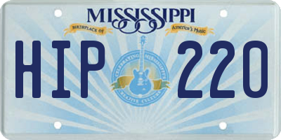 MS license plate HIP220