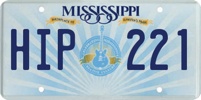MS license plate HIP221