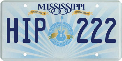 MS license plate HIP222