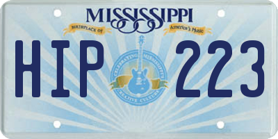 MS license plate HIP223