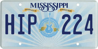 MS license plate HIP224