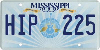 MS license plate HIP225