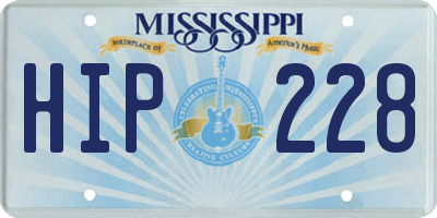 MS license plate HIP228