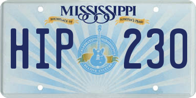 MS license plate HIP230