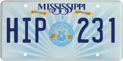 MS license plate HIP231