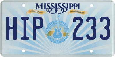 MS license plate HIP233