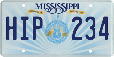 MS license plate HIP234