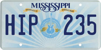 MS license plate HIP235