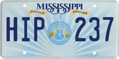MS license plate HIP237