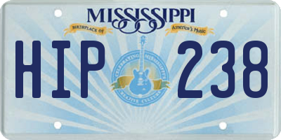 MS license plate HIP238